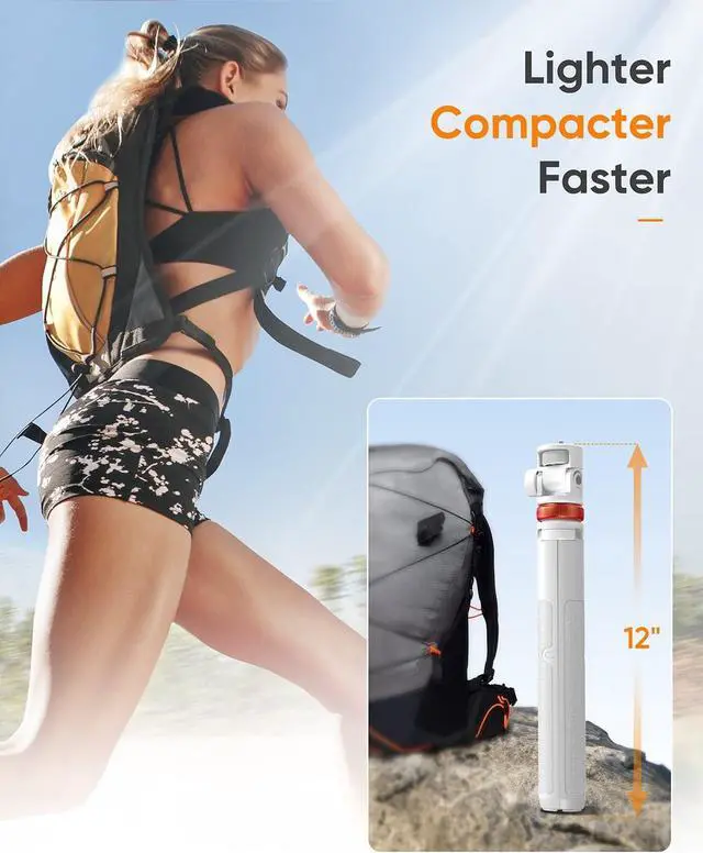 Alt view image 4 of 6 - EUCOS 62" Tripod for iPhone, Newest Selfie Stick Tripod with Remote & Lightweight Phone Tripod, Solidest Portable Cell Phone Tripod for iPhone Pro Max/Android