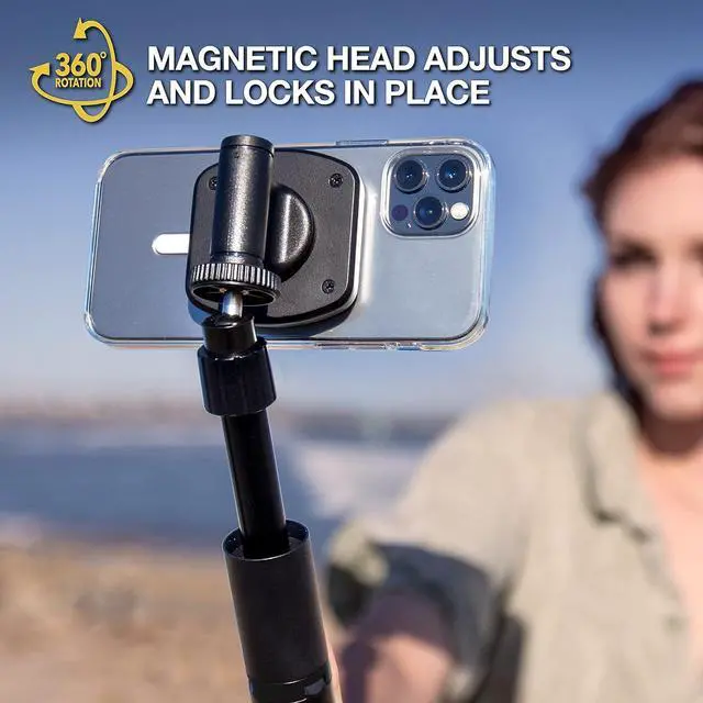 Alt view image 5 of 7 - Scosche MP2TR1-SP MagicMount Pro 2 Tripod/Selfie Stick Phone Mount with Adjustable Arm