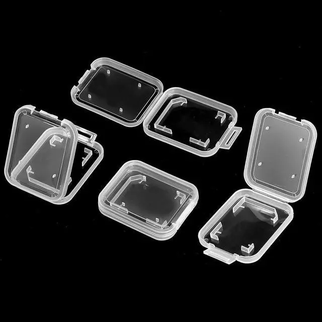 Alt view image 3 of 7 - Transparent Standard SD SDHC Memory Card Case Holder Box Storage Boxes (Pack of 10)