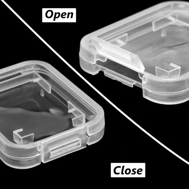 Alt view image 4 of 7 - Transparent Standard SD SDHC Memory Card Case Holder Box Storage Boxes (Pack of 10)