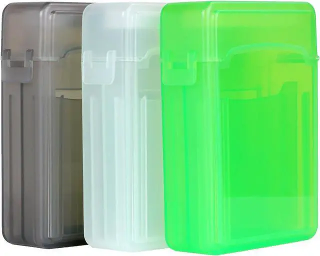 Alt view image 2 of 7 - 2.5 Inches SSD Hard Disk Drive Protection Storage Box Case For Solid State Disk Pack of 3 Assorted Colors(Grey/White/Green)