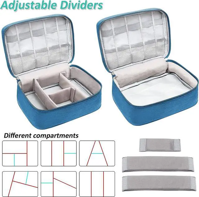 Alt view image 4 of 7 - Y Electronics Organizer Travel Cable Organizer Bag Waterproof Portable Digital Storage Bag Electronic Accessories Case Cable Charger Organizer Case