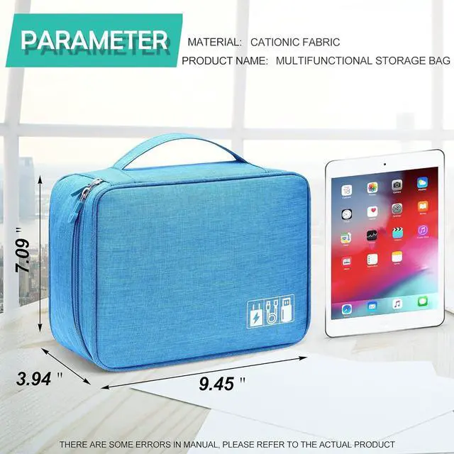 Alt view image 2 of 7 - Y Electronics Organizer Travel Cable Organizer Bag Waterproof Portable Digital Storage Bag Electronic Accessories Case Cable Charger Organizer Case