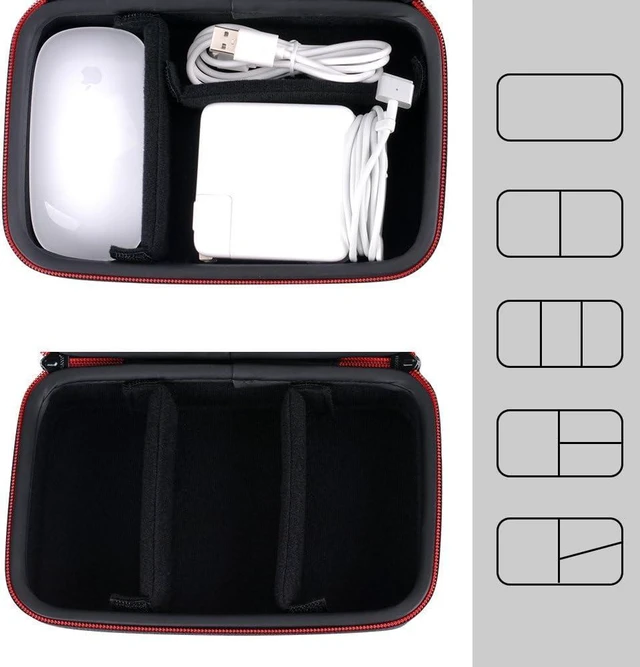 Alt view image 3 of 7 - Smatree Hard Case for Apple Pencil Magic Mouse Magsafe Power Adapter, Magnetic Charging Cable and Other Laptop Accessories