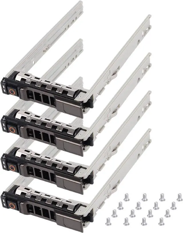 Main image of Hard Drive Bracket 2.5" SSD Mount G176J HDD Caddy SAS SATA Hard Drive Tray Caddy Compatible with D-ELL PowerEdge R610 R620 R710 T710 R720 R815 R820, 4 Pack - OEM