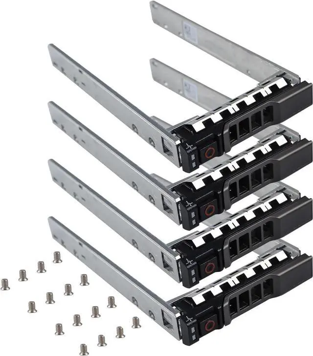 Main image of Hard Drive Tray Caddy 2.5" SSD HDD Caddy G176J 0G176J Hard Drive Bracket SAS SATA Caddy Compatible for D-ELL PowerEdge R720 R630 R730 R830 R930 T430 T440 T640 R720XD, 4 Pack - OEM