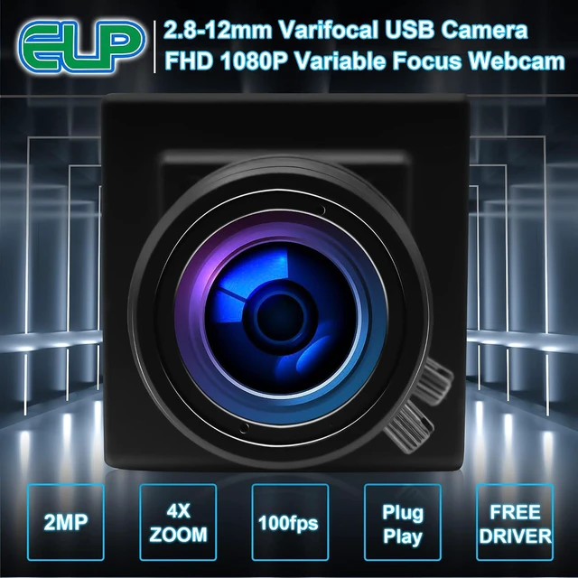 Alt view image 5 of 7 - ELP USB Camera for Computer 2.8-12mm Varifocal Lens HD 1080P Webcam Manual Zoom Camera for Windows Linux Mac Raspberry Pi