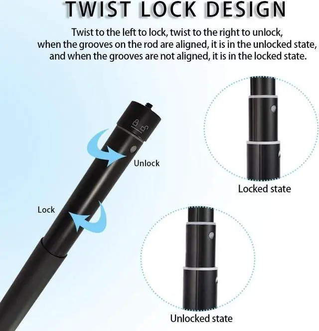Alt view image 4 of 7 - 51.2 inch Invisible Selfie Stick Compatible with GoPro Hero 13 12 11 10 9 AKASO EK7000 Brave 4 Brave 7 LE Insta360 DJI Osmo Action and More,30-130cm Extension Pole Aluminum Monopod with 1/4" Screw