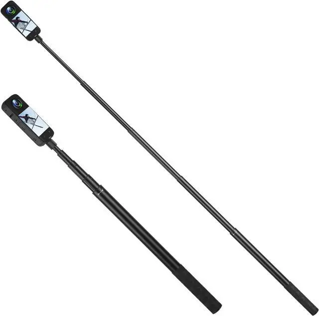 Alt view image 4 of 7 - 61.8 in Insta360 Invisible Selfie Stick with Tripod Accessory,Compatible with X5/X4/X3/X2/One RS/GO 2/3,GoPro Hero/DJI OSMO/SJCAM Action Cameras,Adjustable Extendable Waterproof Aluminum Alloy Rod