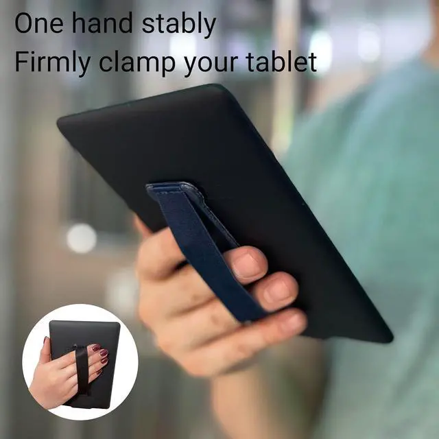 Alt view image 4 of 7 - Hand Holder Strap for ipad Tablet Hand Holder Strap Universal Handle Grip for iPad Kindle Mini Tablets and Cases (Black)