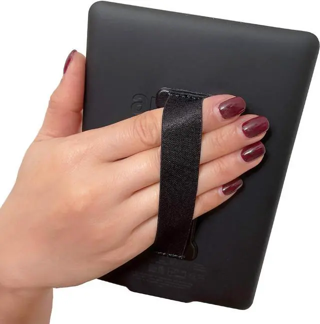 Alt view image 6 of 7 - Hand Holder Strap for ipad Tablet Hand Holder Strap Universal Handle Grip for iPad Kindle Mini Tablets and Cases (Black)