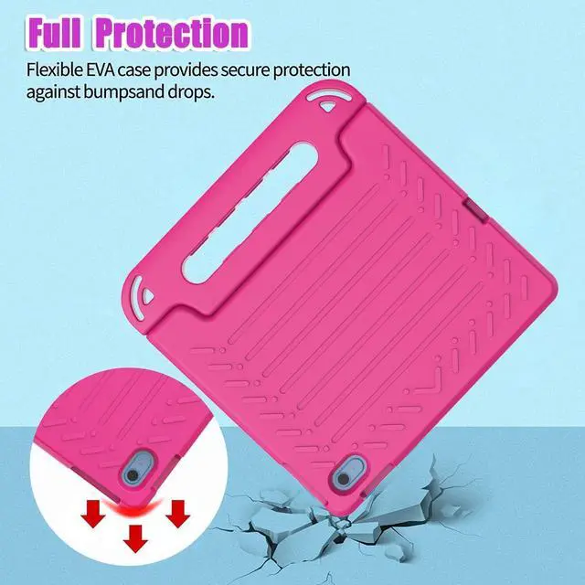 Alt view image 5 of 7 - BMOUO Kids Case for iPad A16 11th Generation 11" 2025/iPad10th Generation 10.9 Inch 2022 - with Screen Protector, Shockproof Covertible Handle Stand iPad 11th 10th Generation Case for Kids, Rose