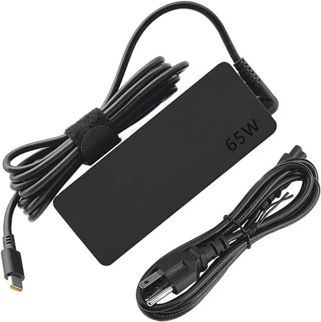Main image of 65W USB-C/Type C Laptop Charger Adapter for Lenovo Chromebook ThinkPad X1 T480 T480s T580 T580s T490s E585 E580 E590 E595 C330 14e 300e 500e Yoga 720-13IKB Ideapad 100e 730S 910-13IKB 730S-13IWL