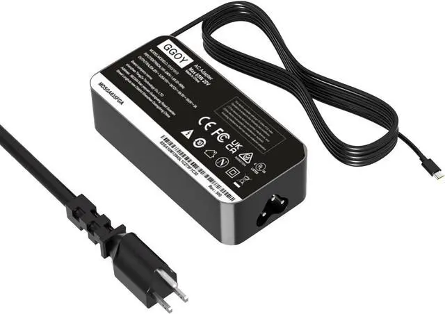 Alt view image 2 of 7 - 65W USB-C/Type C Laptop Charger Adapter for Lenovo Chromebook ThinkPad X1 T480 T480s T580 T580s T490s E585 E580 E590 E595 C330 14e 300e 500e Yoga 720-13IKB Ideapad 100e 730S 910-13IKB 730S-13IWL