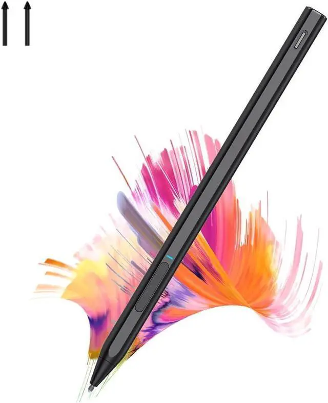 Main image of Stylus Pen for Surface, Digital Pen Compatible with Microsoft Surface Pro X/9/8/7/6/5/4/3/Surface Laptop 5/4/3/2/1/go 3/2/1/Book 2/1/Studio, Magnetic Adsorption, Palm Rejection Stylus Pen-Black