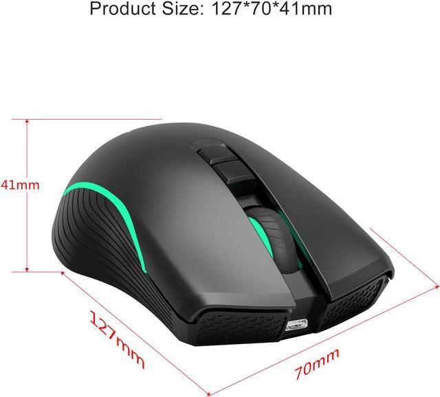Alt view image 7 of 7 - Ludus Dominum Rechargeable Wireless Gaming Mouse,large-size ,Ergonomic Hand Grips,4800 DPI,TYPE-C Fast charge,7 Buttons,Fast-Charging,10 millons buttons life,RGB Gamer Desk Laptop PC Gaming Mouse