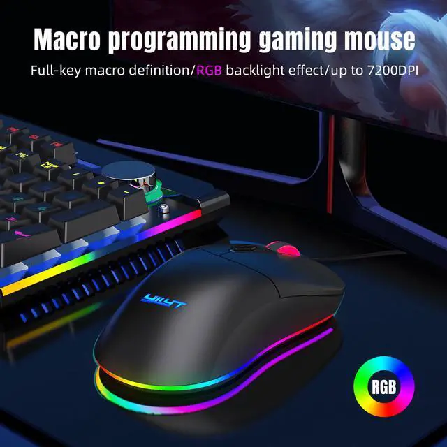 Alt view image 3 of 7 - Ludus Dominum Gaming Mouse,large-size ,Ergonomic Hand Grips,7 Buttons,Macro Programming,10 Millons Buttons Life,RGB Gamer Desk Laptop PC Gaming Mouse