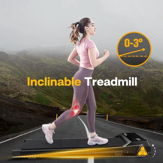 Alt view image 7 of 7 - FYC Under Desk Treadmills Walking Pad, 265LBS Capacity Portable Treadmill with Remote Control and LED Display Electric Running Machine for Home Office Exercise Walking Jogging Installation Free