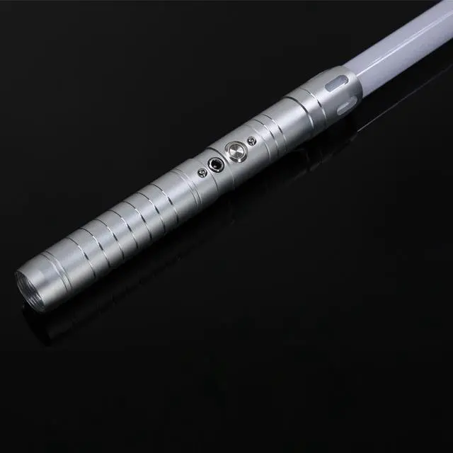 Alt view image 3 of 5 - Lightsaber RGB 7 Colors Changeable Premium Aluminium Alloy Hilt Light Saber with Sound Force Lightsaber Toys (Silver)