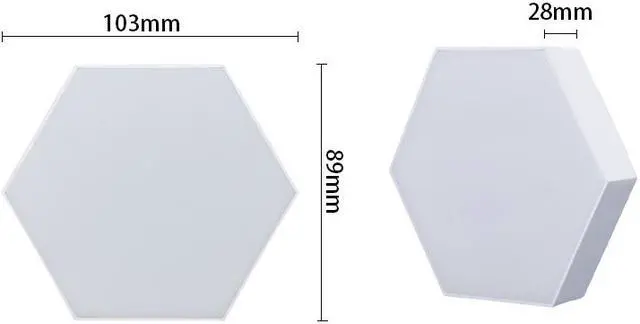 Alt view image 5 of 7 - Hexagonal LED lights, APP-controlled WiFi smart RGB light board, geometric lights, DIY panel lights, USB connection, multiple colors Can be spliced at will For game decoration,6pcs