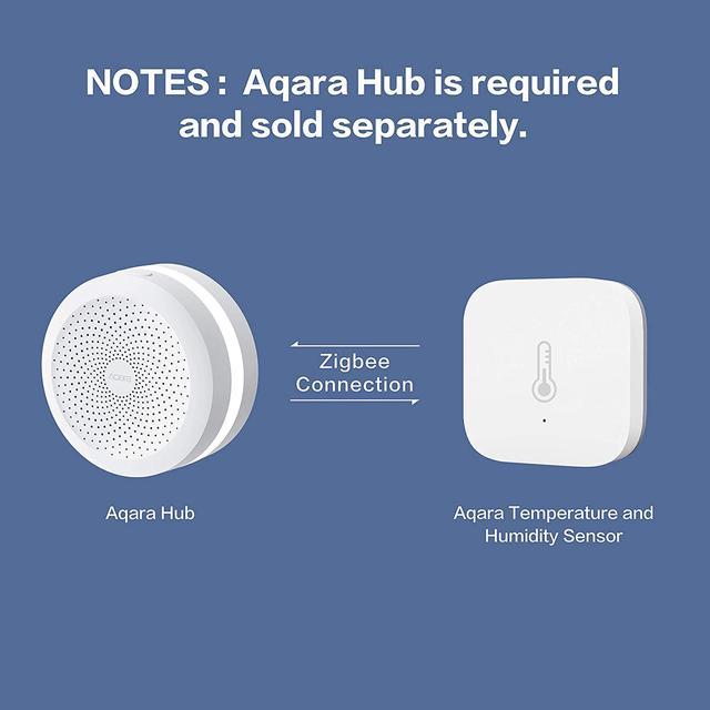 Temperature Sensor Smart Aqara Humidity Sensor for Remote Monitoring and  Home Automation REQUIRES AQARA HUB Compatible with Apple HomeKit 