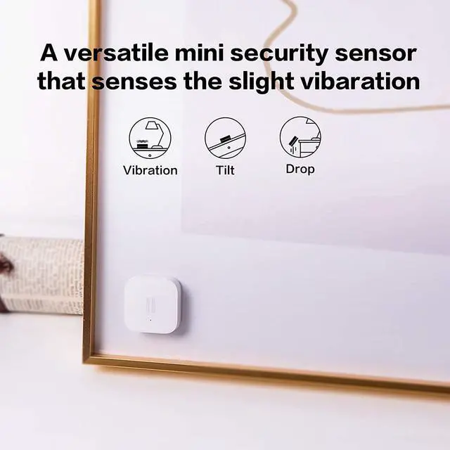 Alt view image 6 of 6 - Aqara Vibration Sensor, REQUIRES AQARA HUB, Zigbee Connection, Wireless Mini Glass Break Detector for Alarm System and Smart Home Automation, Compatible with Apple HomeKit, Works With IFTTT