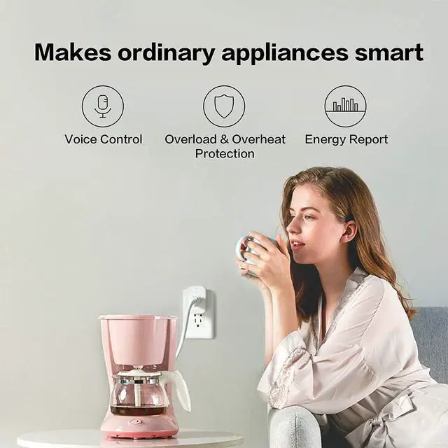 Alt view image 6 of 6 - Aqara Smart Plug, REQUIRES AQARA HUB, Zigbee, with Energy Monitoring, Overload Protection, Scheduling and Voice Control, Works with Alexa, Google Assistant, IFTTT, and Apple HomeKit Compatible