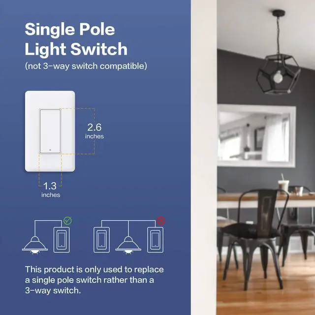 Alt view image 6 of 6 - Aqara Smart Light Switch (No Neutral, Single Rocker), Requires AQARA HUB, Zigbee Switch, Remote Control and Set Timer for Home Automation, Compatible with Alexa, Apple HomeKit, Google Assistant