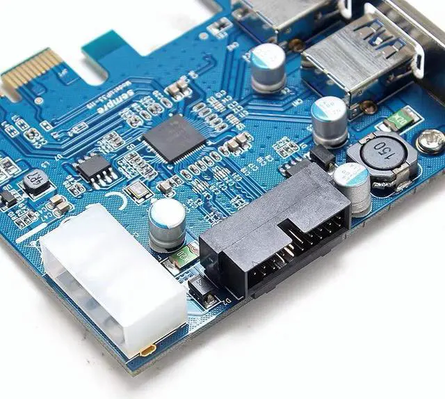 Alt view image 5 of 6 - SYBA SD-PEX20139 2 Ports USB 3.0 PCI-e x1 2.0 Card with Internal 19 Pin USB 3.0 Header