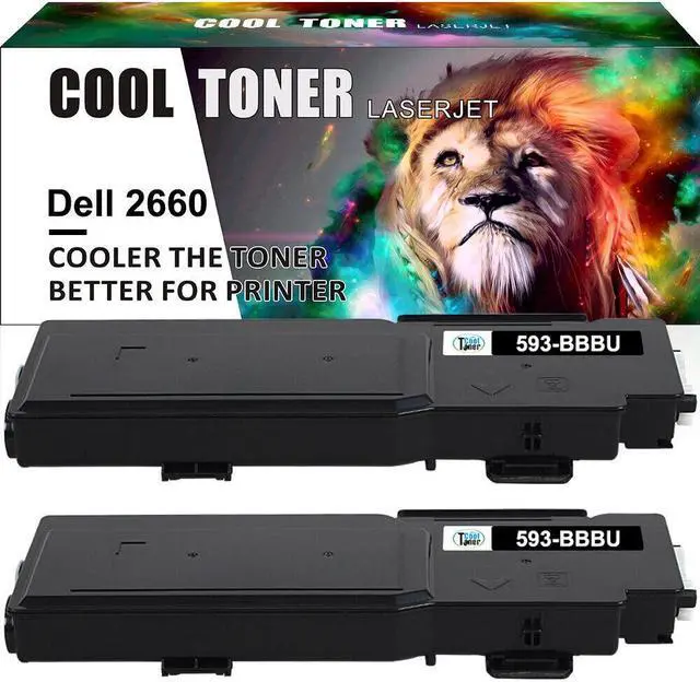 Main image of 2PK Black 593-BBBU Laser Toner Cartridge Compatible for Dell C2660dn C2665dnf