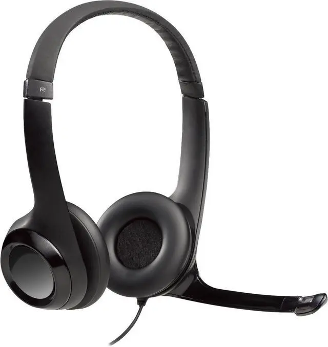 Main image of Logitech - H390 Wired USB On-Ear Stereo Headphones - Black