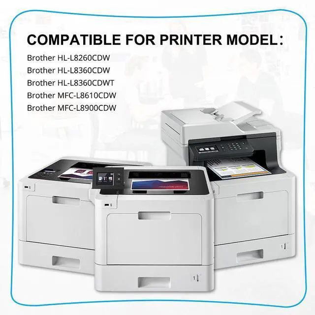 Alt view image 3 of 7 - 4PK Compatible For Brother MFC-L8610CDW MFC-L8900CDW Color Toner TN433 TN431 Ink