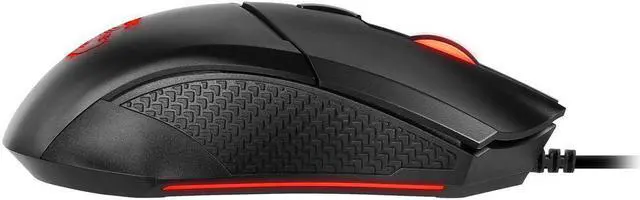 Alt view image 6 of 7 - MSI Clutch GM08 4200 DPI Optical Wired Gaming Mouse with Red LED