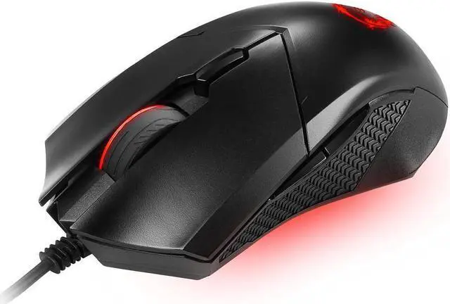 Alt view image 2 of 7 - MSI Clutch GM08 4200 DPI Optical Wired Gaming Mouse with Red LED