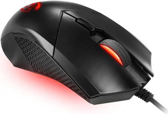 Alt view image 3 of 7 - MSI Clutch GM08 4200 DPI Optical Wired Gaming Mouse with Red LED