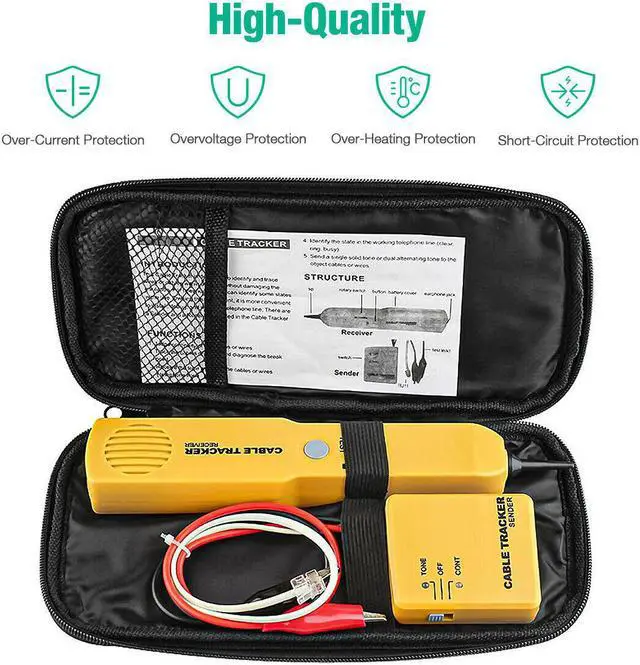 Alt view image 5 of 7 - RJ11 Wire Tone Generator Probe Tracer Network Tracker Line Finder Cable Tester