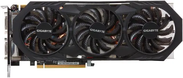 Alt view image 6 of 8 - Gigabyte GeForce GTX 970 4GB Windforce OC DDR5 GV-N970WF3OC-4GD Video Card GPU