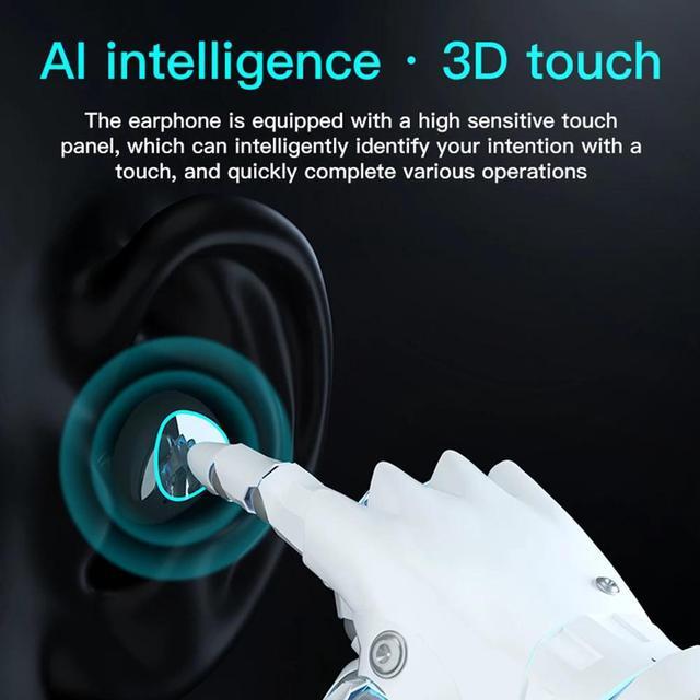 Alt view image 4 of 6 - Abelanja TWS Wireless Headphones Earphones 1200mAh Charging Box Bluetooth-compatible Stereo Waterproof Earbuds Headsets With Microphone