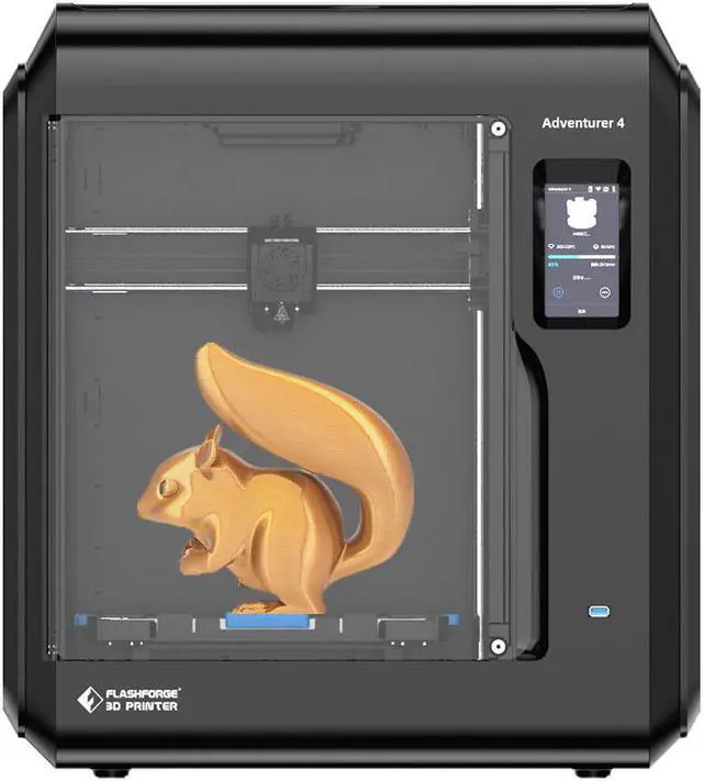 Flashforge Adventurer 4 3D Printer Auto Leveling with Quick Removable Hign Temp Nozzle, Flexible CNC Platform and HEPA13 Air Filter, 220x200x250mm Printing Size