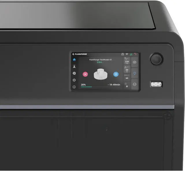 Alt view image 3 of 6 - Flashforge Adventurer 5M Pro 3D Printer, 600mm/s High Speed 3D Printer with Auto Leveling, PEI Plate, CoreXY Structure, Quick-release Nozzle and Dual-layer Filtration, 8.7 x 8.7 x 8.7''