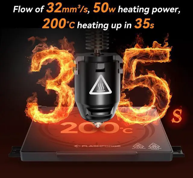 Alt view image 2 of 4 - FLASHFORGE Nozzle Assembly for Adventurer 5M Series 3D Printer, 280C High Speed and Quick-release Nozzle, 0.8mm