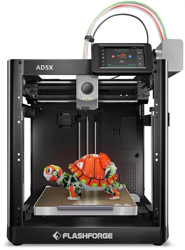 Main image of Flashforge AD5X 3D Printer, 600mm/s High-Speed and Multi-Color 3D Printer with 300C Nozzle, Auto Leveling and PEI Flexible Plate, 8.7 x 8.7 x 8.7in