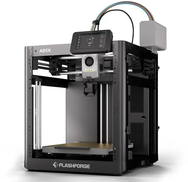 Alt view image 2 of 7 - Flashforge AD5X 3D Printer, 600mm/s High-Speed and Multi-Color 3D Printer with 300C Nozzle, Auto Leveling and PEI Flexible Plate, 8.7 x 8.7 x 8.7in