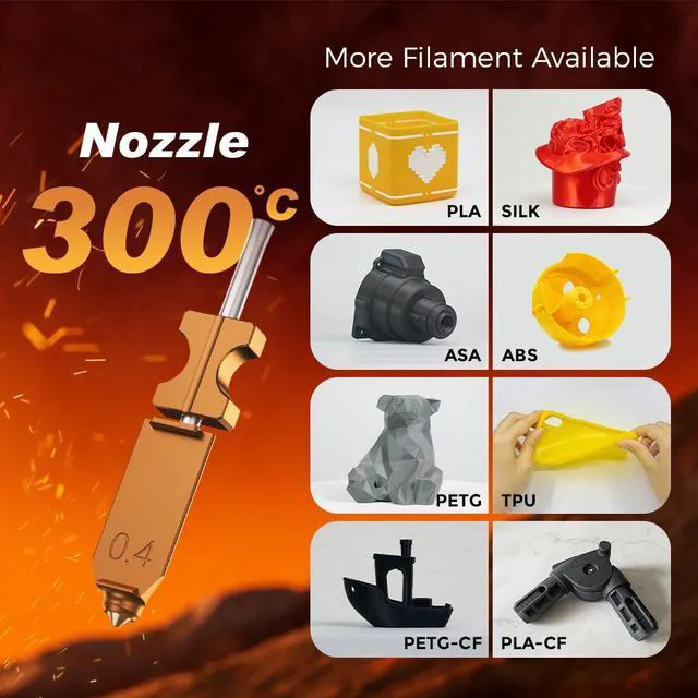 Alt view image 3 of 6 - Flashforge Nozzle Assembly for AD5X 3D Printer, 300C High Speed and Quick-release Nozzle 0.25