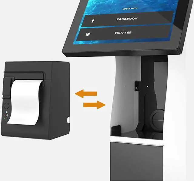 Alt view image 5 of 6 - Beelta Kiosk Floor Stand with Touchscreen Monitor 21.5 inch-10 Points PCAP Touch FHD1920×1080P LCD Touch Screen Monitor
