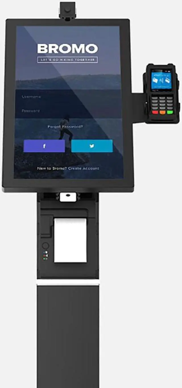 Alt view image 6 of 6 - Beelta Kiosk Floor Stand with Touchscreen Monitor 21.5 inch-10 Points PCAP Touch FHD1920×1080P LCD Touch Screen Monitor