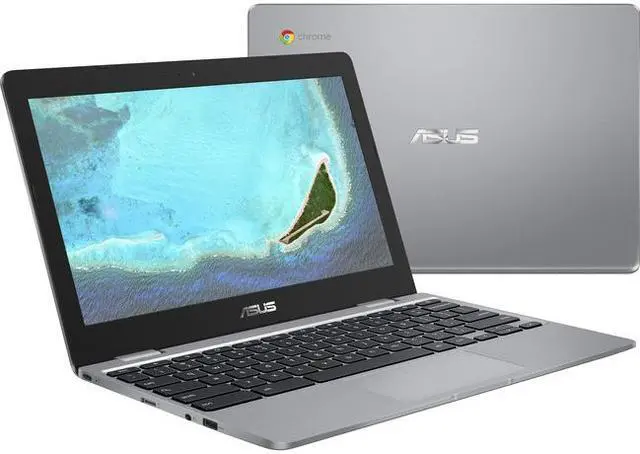 Alt view image 8 of 9 - ASUS Chromebook C223NA-DH02 11.6" HD, Intel Dual-Core Celeron N3350 Processor (Up to 2.4GHz) 4GB RAM, 32GB eMMC Storage, Grey