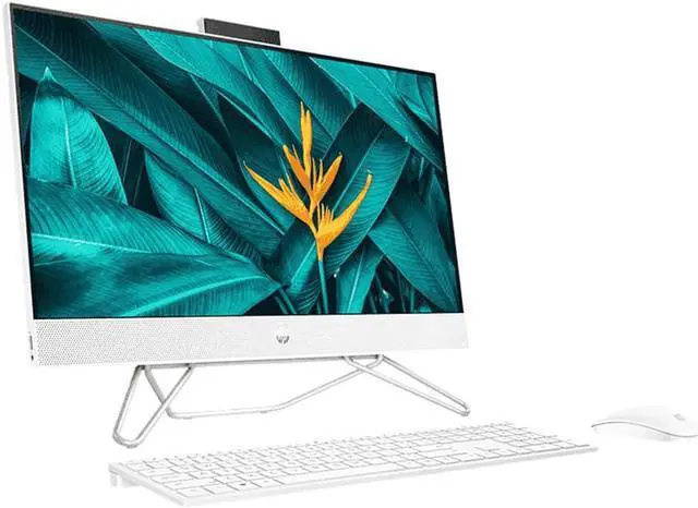 Alt view image 14 of 15 - HP 24" All-in-One Desktop, AMD Ryzen 7 5700U, 16 GB, 256 GB SSD & 1 TB Hard Drive, Full HD IPS Touchscreen, Windows 11 Home, 4 USB Ports, Privacy Camera, Dual Mics, Keyboard & Mouse (24-cb0090, 2021)