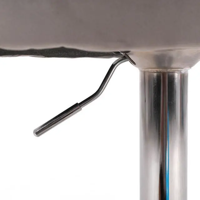 Alt view image 6 of 7 - FAMOYI Offical Bar Stool Height Adjustable Swivel Bar Velvet Material High Stool With Backrest For Indoor Outdoor, Kitchen, Bar Gray