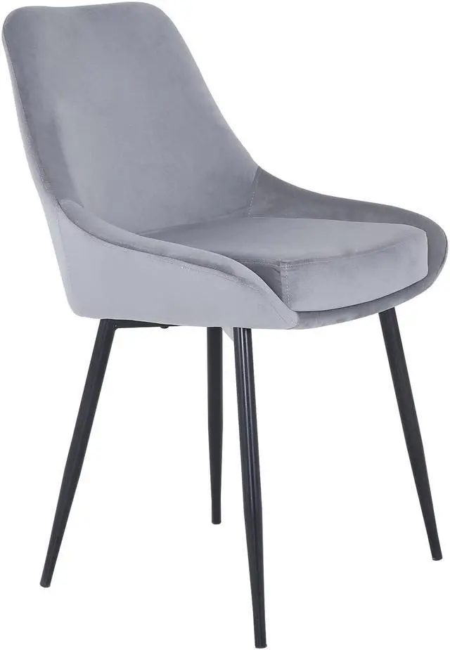 Alt view image 2 of 7 - FAMOYI Offical Kitchen Modern Upholstered Dining Chair Set of 2, Metal Legs with Backrest for Living Room Dining Room Bedroom Gray